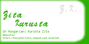 zita kurusta business card